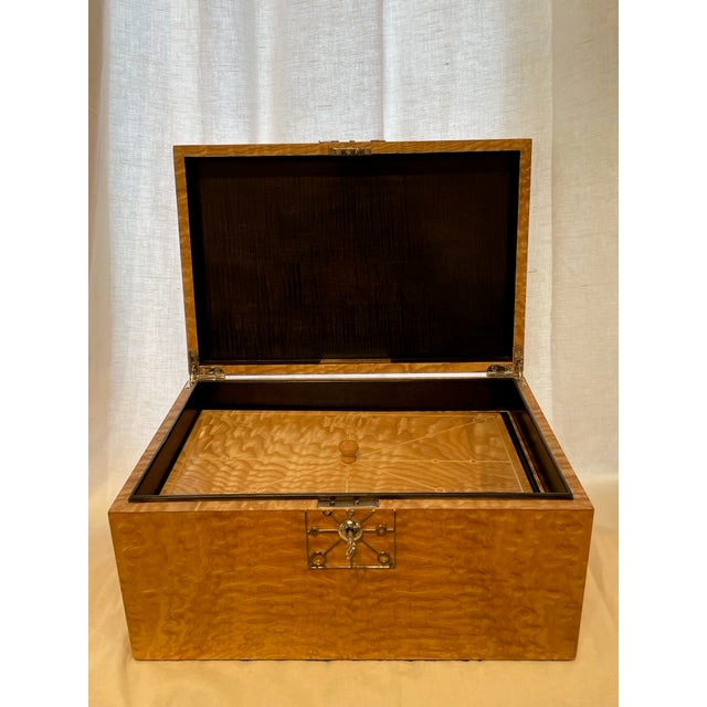2010s Burl Wood Jewlery Box For Sale - Image 5 of 13