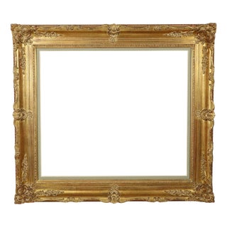 Large Baroque Style Gilt Wood Frame, 1920s For Sale