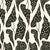 Sample - Begonia Wallpaper by Susan Hable in Black on Cream For Sale