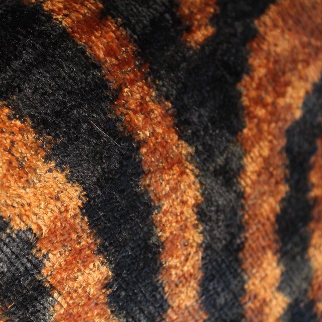 Contemporary Tiger Silk Velvet Pillow For Sale - Image 4 of 10