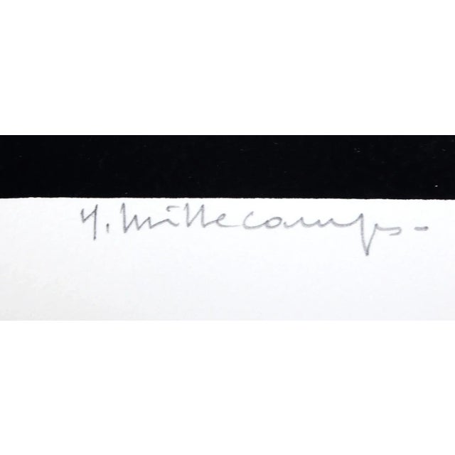 A serigraph by French artist, Yves Millecamps that is titled "Untitled II" from 1979. It features a gorgeous abstract...