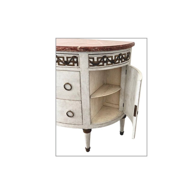 19th Century 19th Century Swedish Gustavian Demi-Lune Commode For Sale - Image 5 of 11