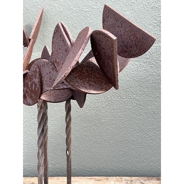 Vintage Patinated Geometric Abstract Sculpture For Sale - Image 12 of 14