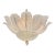 Murano Frost Glass Leaf Flush Mount Chandelier For Sale
