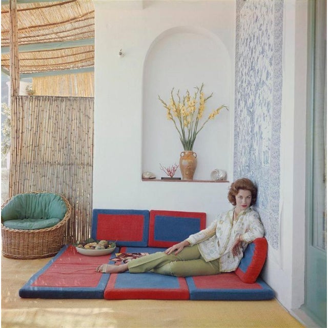 Linda Christian (1958) Limited Estate Stamped (Photo By Slim Aarons) Mexican actress Linda Christian poses at the Canzone...