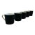 Mid Century Porcelain Demitasse Mugs - Set of 5 - Black and White Glazes For Sale