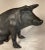 Large Vintage Antique 19th Century Black Cast Iron Piggy Bank Money Box Animal Sculpture- 1800s For Sale - Image 9 of 12