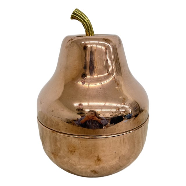 Large Vintage Pear-Shaped Cooler in Copper from Raymor, Italy, 1970s For Sale