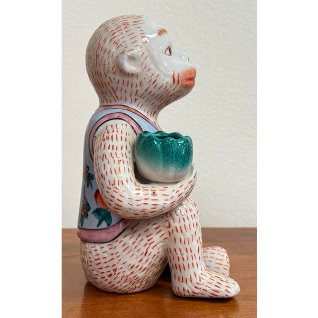 Vintage Seated Chinoiserie Monkey Candleholder For Sale In Kansas City - Image 6 of 9