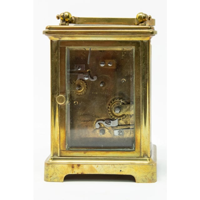 J. E.Caldwell & Co. Brass Carriage Clock For Sale - Image 10 of 11