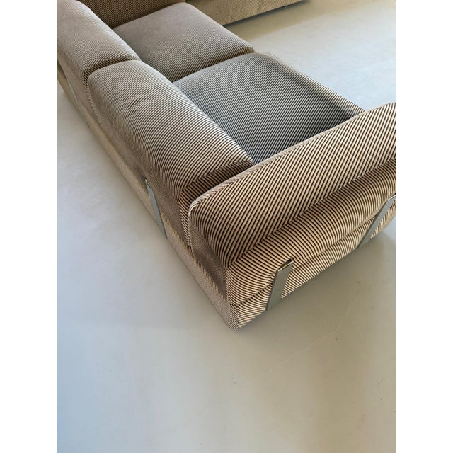 Textile Sofas by Tito Agnoli for Cinova, 1960s, Set of 2 For Sale - Image 7 of 8