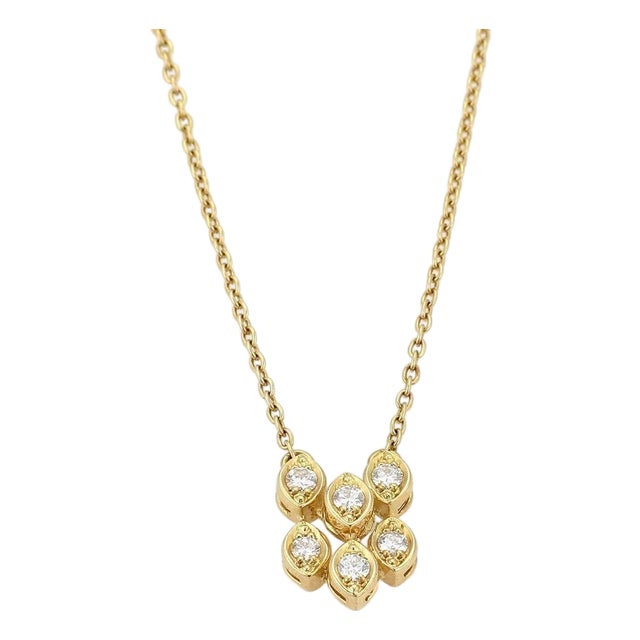 Mid 20th Century Dior Diamond Fancy Drop 18k Yellow Gold Pendant Necklace For Sale