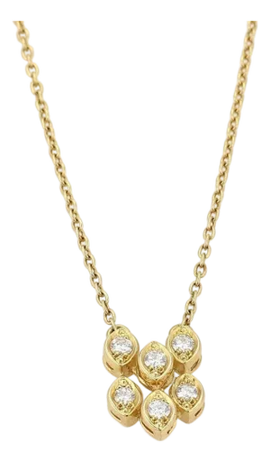 Mid 20th Century Dior Diamond Fancy Drop 18k Yellow Gold Pendant Necklace