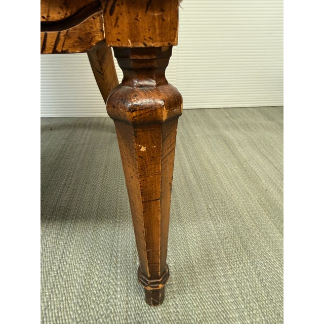 Wood French Louis XVI Style Cane Barrel-Back Bergère Armchair, Vintage For Sale - Image 7 of 12