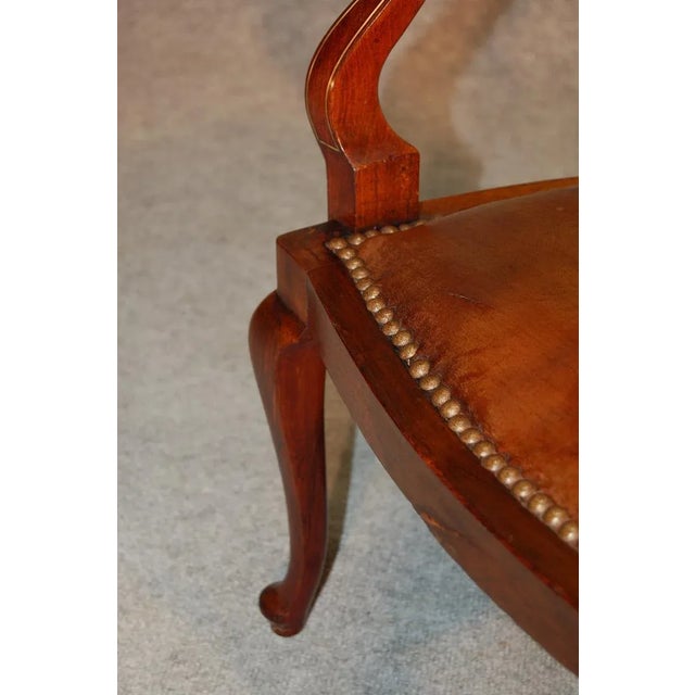 Brown English 19th-Century Armchair For Sale - Image 8 of 11