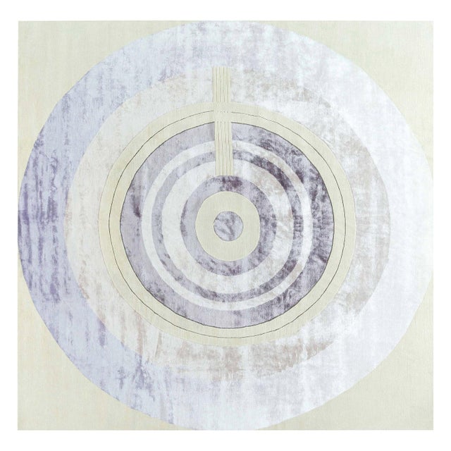 One-of-a-kind Art Deco Style Lavandula Rug by Doris Leslie Blau For Sale