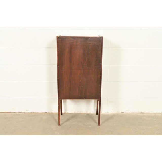 Antique Victorian Carved Tiger Oak Music Cabinet, Circa 1900 For Sale - Image 13 of 14