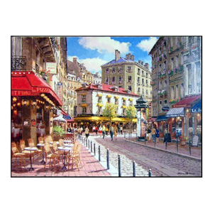 s.sam Park "Rue De Soleil" Giclee 2005 Hand Signed Stretched Canvas