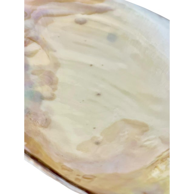 Vintage Polished Shell Caviar Footed Serving Dish Plate For Sale - Image 12 of 12