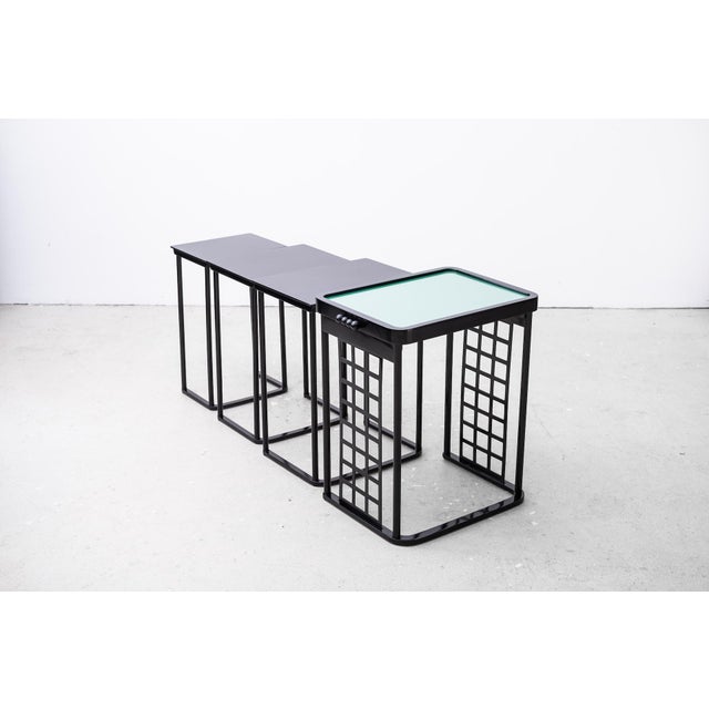 Art Nouveau Nesting Table Set after 1905 Design by Prof. Josef Hoffmann, Vienna, c.1980, Set of 4 For Sale - Image 12 of 18