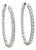 6.00 Carat Diamond Hoop Earrings, 18Kt White Gold, Pair For Sale