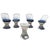 Set of four Mid-Century Modern spun fiberglass dining chairs with a matching pedestal table in the style of Russell...