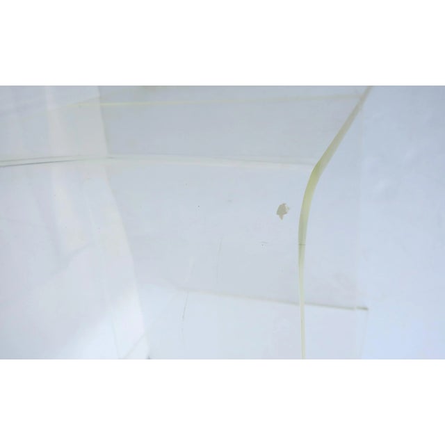 Lucite Table With Storage Shelf, in the Modern Style, Late 20th Century For Sale - Image 12 of 12