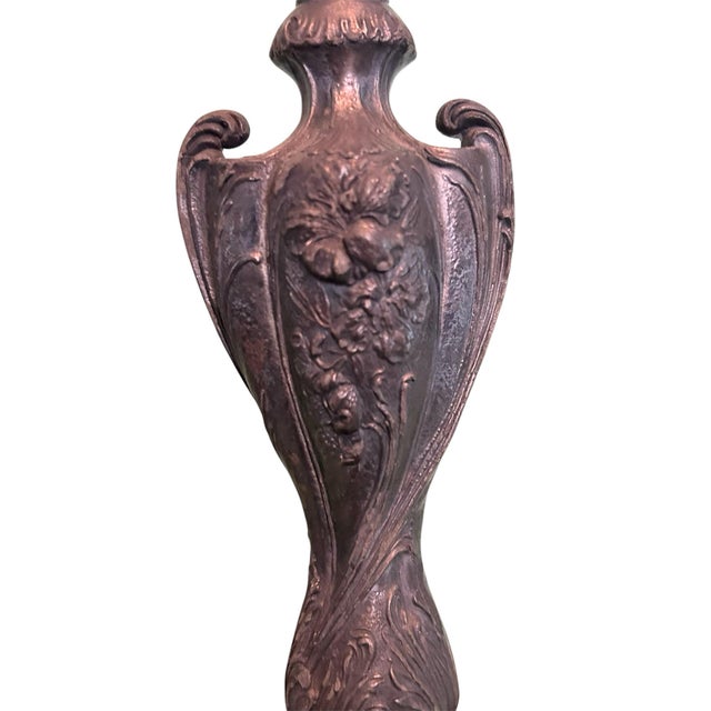 Dark Gray Pairpoint Antique 1904 Art Nouveau Candleholder Candlestick Candle Holder 6155 For Sale - Image 8 of 12