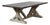 Vintage Zinc Top Trestle Table With Heart Pine Base For Sale