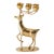 1970s Mid-Century Vintage Large Polished Brass Deer Candelabra For Sale