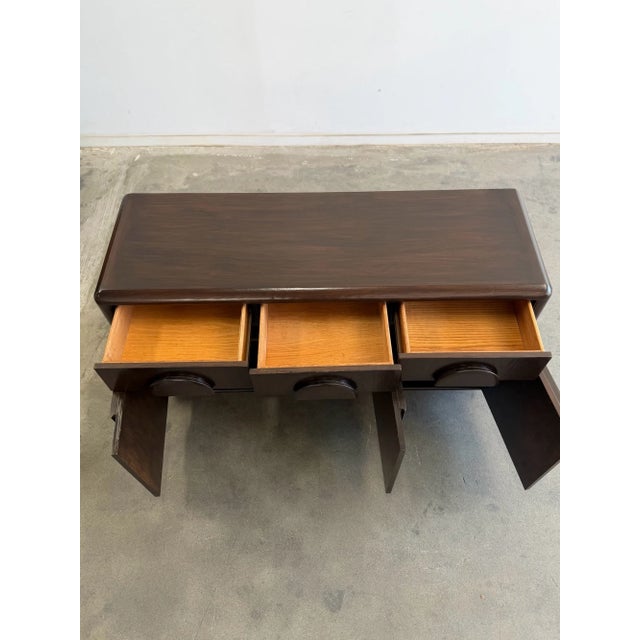 1980s Arched Oak Dresser For Sale - Image 11 of 11