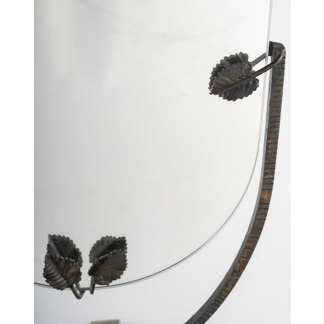 1930s Art Deco Wrought Iron Table Mirror, 1930s For Sale - Image 5 of 7