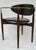 Wood C.1950's Dan Johnson for Selig of Denmark, Walnut & Brass "Viscount" Accent/Lounge Chair With Brentano Textile For Sale - Image 7 of 18