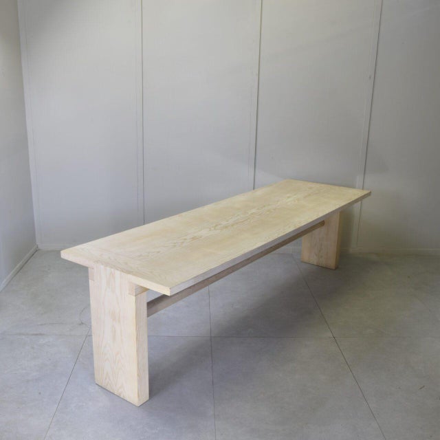 1970s Valmarana Dining Table in Bleached Ash by Carlo Scarpa for Simon International, 1974 For Sale - Image 5 of 13