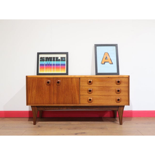 Mid-Century Modern Mid Century Modern Vintage Teak Credenza Sideboard Danish Style For Sale - Image 3 of 13