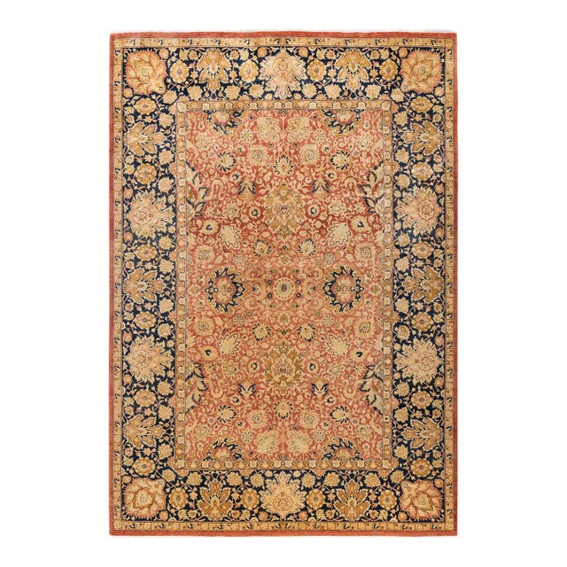 Mogul, One-of-a-Kind Handmade Area Rug in Orange, 6' 1" x 8' 10" For Sale