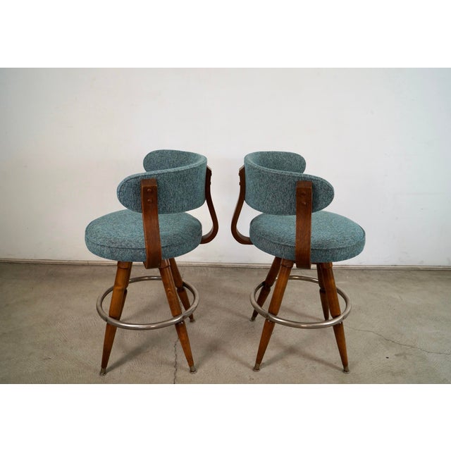 1960s 1960’s Mid-Century Modern Bentwood Counter Stools - A Pair For Sale - Image 5 of 12