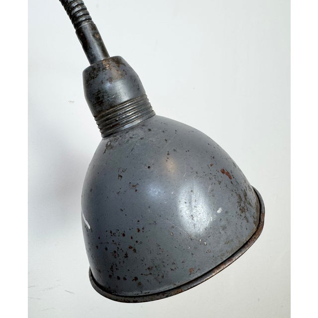 Industrial Grey Scissor Wall Lamp from Elektroinstala, 1960s For Sale - Image 12 of 17