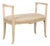 1920s French Carved Walnut Upholstered Bench with Natural Finish For Sale