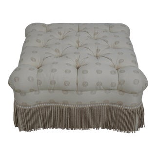 Councill Craftsmen Tufted Upholstered Ottoman For Sale