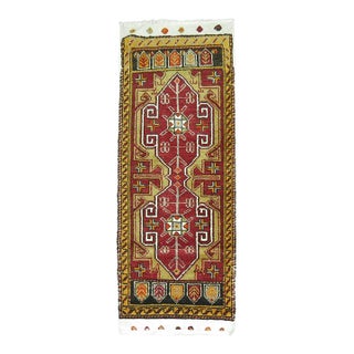 Antique Zabihi Collection Mini Turkish Small Runner - 1'10" x 4'7" For Sale