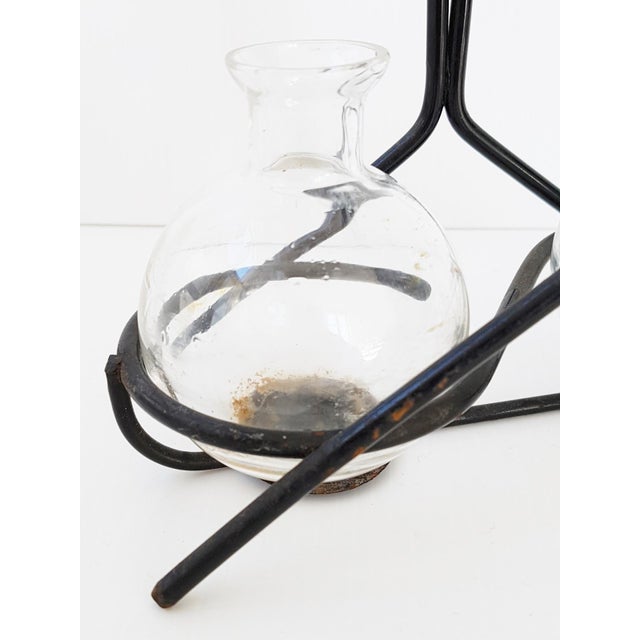 Black Vinegar Cellar by Mathieu Mategot, 1950, Set of 3 For Sale - Image 8 of 9