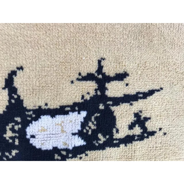 Yellow Small Scandinavian Art Deco Rug For Sale - Image 8 of 12