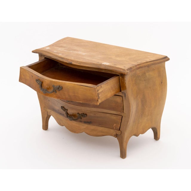 Mid 20th Century Italian Walnut Miniature Chest of Drawers For Sale - Image 5 of 9