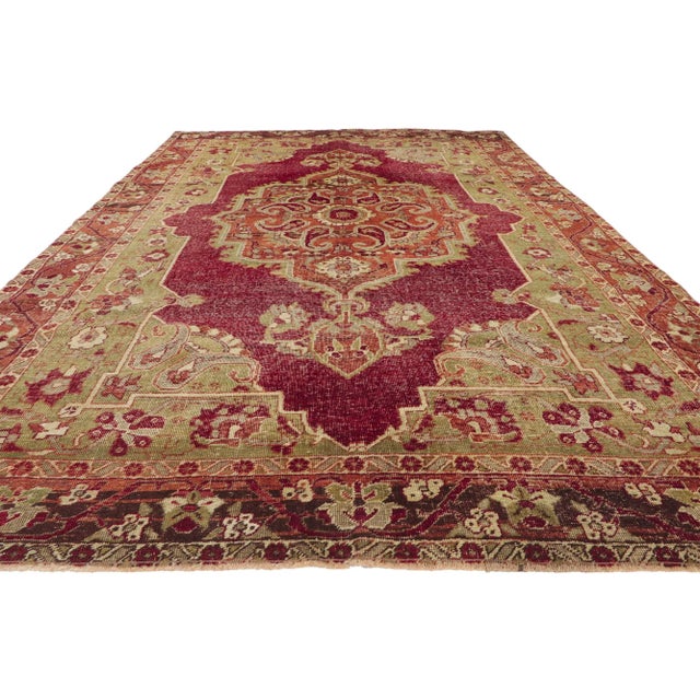Late 20th Century Late 20th Century Vintage Turkish Sivas Rug, 06'09 X 11'05 For Sale - Image 5 of 8