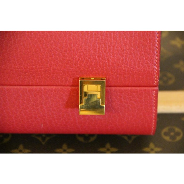 Red Leather Briefcase Bag with Shoulder Strap from Hermès, 1990s For Sale - Image 14 of 18