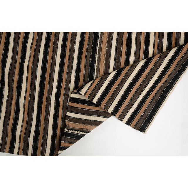 Vintage Turkish Stripe Kilim Rug For Sale - Image 4 of 10