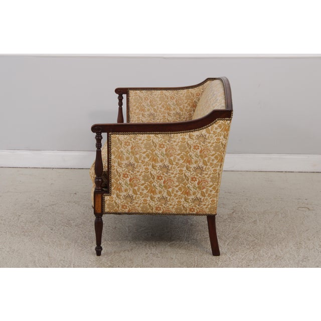 Hickory Chair Furniture Company Hickory Chair Co Sheraton Style Mahogany Loveseat Settee For Sale - Image 4 of 15