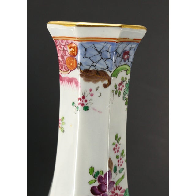 Early 20th Century Pair Famille Rose Armorial Porcelain Vases by Samson of Paris For Sale - Image 9 of 17