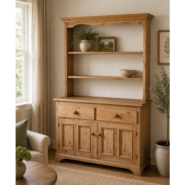 Victorian Pine Dresser with Open Shelving For Sale - Image 3 of 4